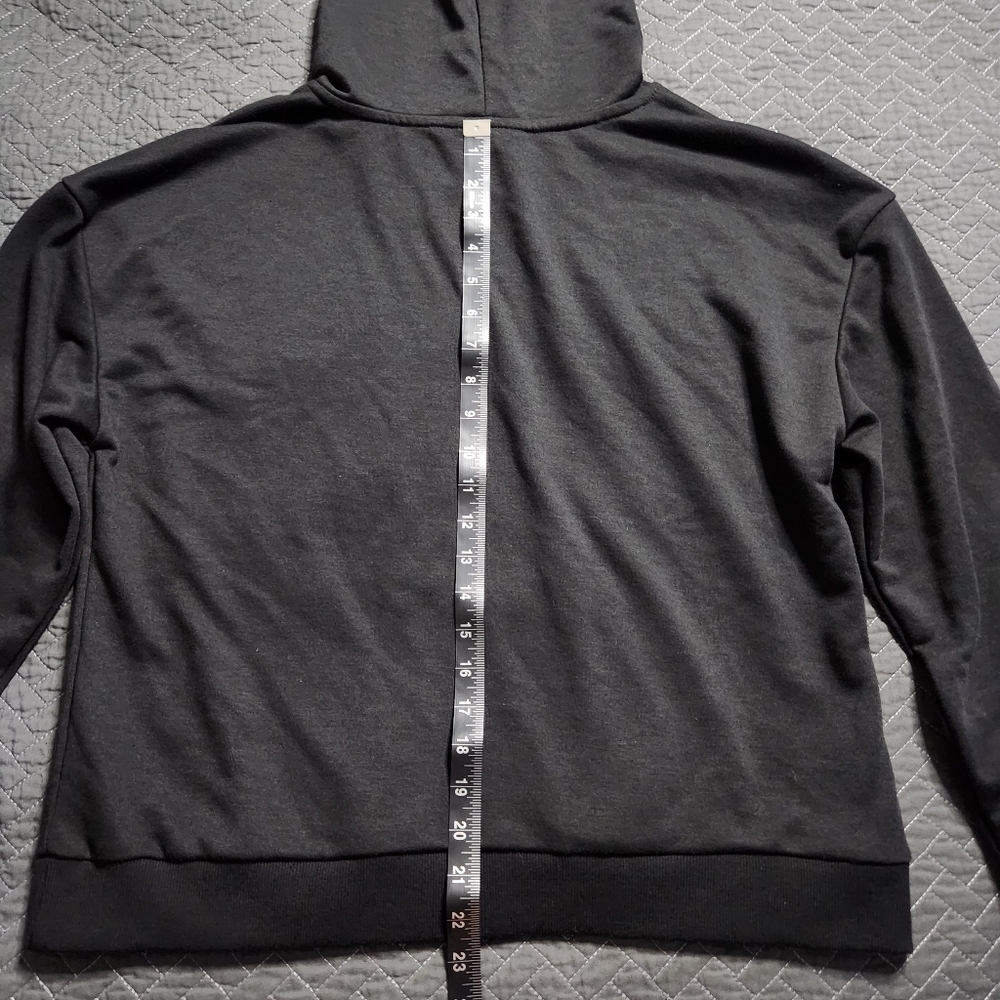 bebe Sport Logo Print Long Sleeve Hooded Pullover Sweatshirt w/ Thumb Holes SzXL - Picture 14 of 14